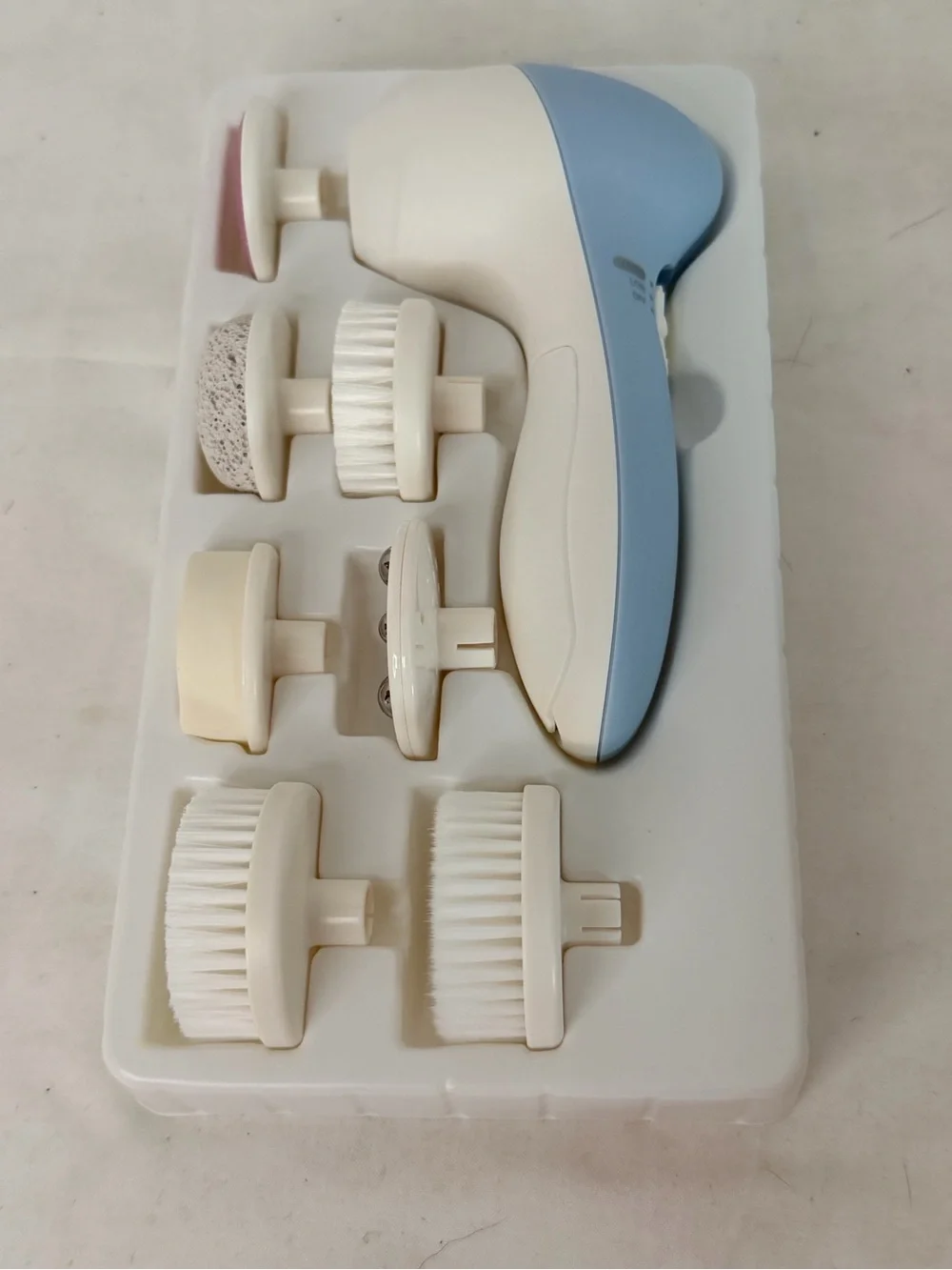 Pixnor Clean Exfoliate Smooth Skin Care P2017 7-in-1 Beauty Care Massager Blue